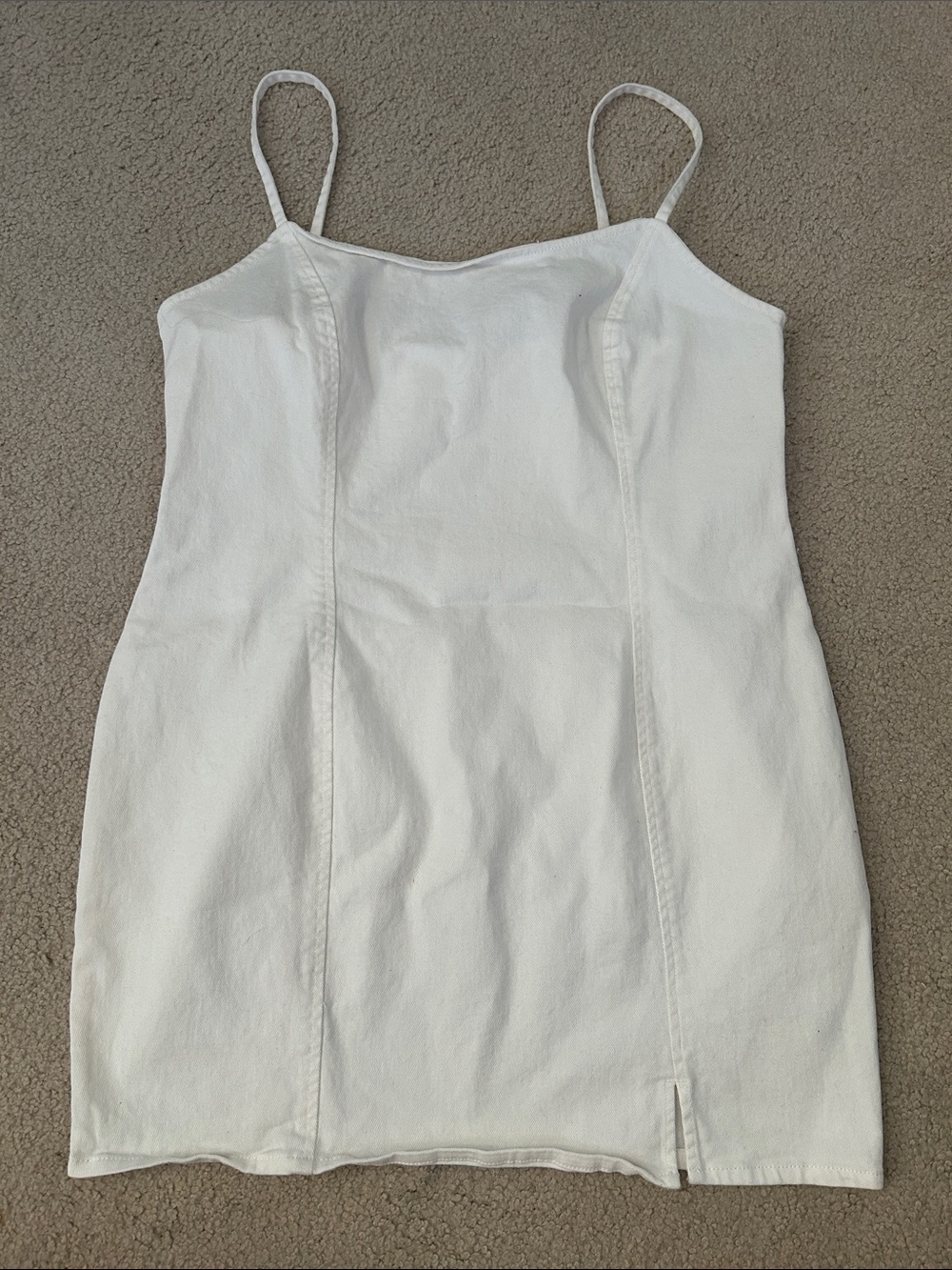 White denim dress